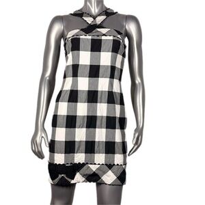 Vintage Sara Campbell Black and White Checkered Dress